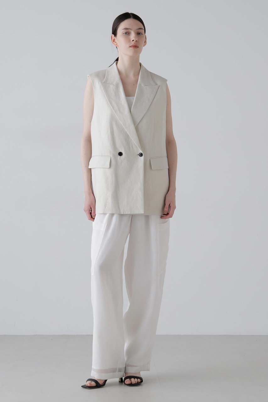 【アドーア/ADORE】のデラヴェライク麻ジレ 人気、トレンドファッション・服の通販 founy(ファニー) 　ファッション　Fashion　レディースファッション　Fashion for Women　アウター　Coat / Outerwear Collection　レディースジャケット・軽アウター　Jackets　ジャケット　Jacket, Outerwear　ダブル　Double, Double-Breasted　ボックス　Boxy, Box Shape　other-3|ID: prp329100004872838 ipo3291000000036893446