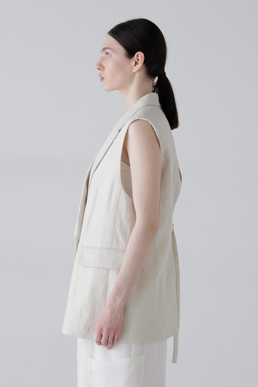 【アドーア/ADORE】のデラヴェライク麻ジレ 人気、トレンドファッション・服の通販 founy(ファニー) 　ファッション　Fashion　レディースファッション　Fashion for Women　アウター　Coat / Outerwear Collection　レディースジャケット・軽アウター　Jackets　ジャケット　Jacket, Outerwear　ダブル　Double, Double-Breasted　ボックス　Boxy, Box Shape　other-4|ID: prp329100004872838 ipo3291000000036893448