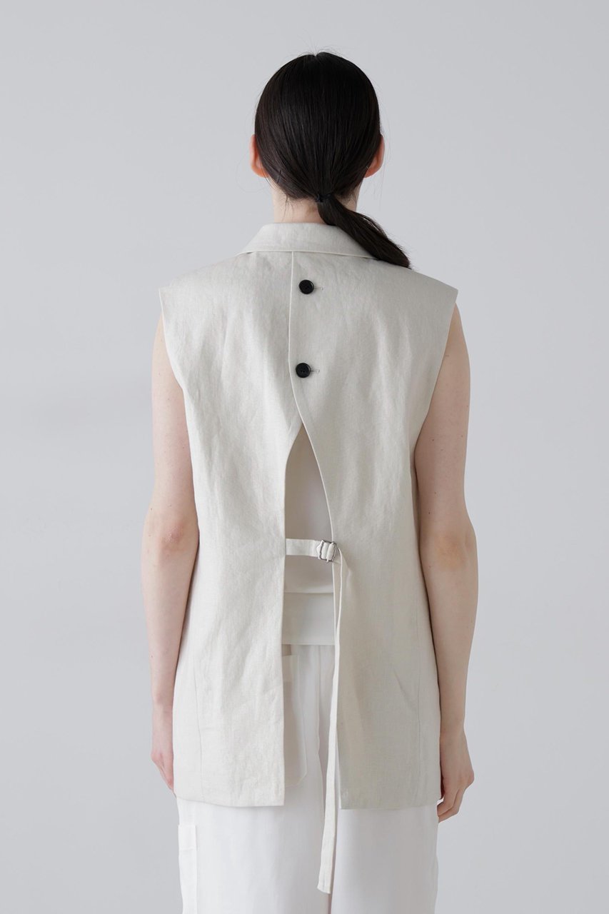 【アドーア/ADORE】のデラヴェライク麻ジレ 人気、トレンドファッション・服の通販 founy(ファニー) 　ファッション　Fashion　レディースファッション　Fashion for Women　アウター　Coat / Outerwear Collection　レディースジャケット・軽アウター　Jackets　ジャケット　Jacket, Outerwear　ダブル　Double, Double-Breasted　ボックス　Boxy, Box Shape　other-5|ID: prp329100004872838 ipo3291000000036893450