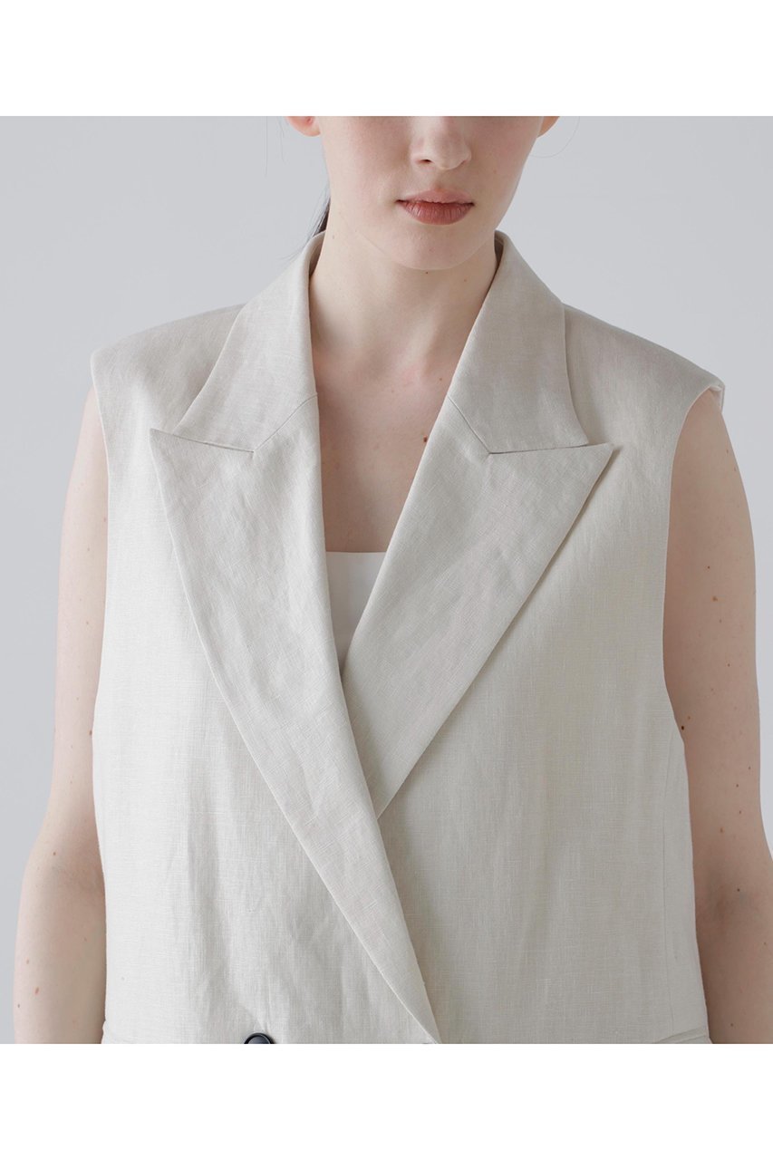 【アドーア/ADORE】のデラヴェライク麻ジレ 人気、トレンドファッション・服の通販 founy(ファニー) 　ファッション　Fashion　レディースファッション　Fashion for Women　アウター　Coat / Outerwear Collection　レディースジャケット・軽アウター　Jackets　ジャケット　Jacket, Outerwear　ダブル　Double, Double-Breasted　ボックス　Boxy, Box Shape　other-6|ID: prp329100004872838 ipo3291000000036893452