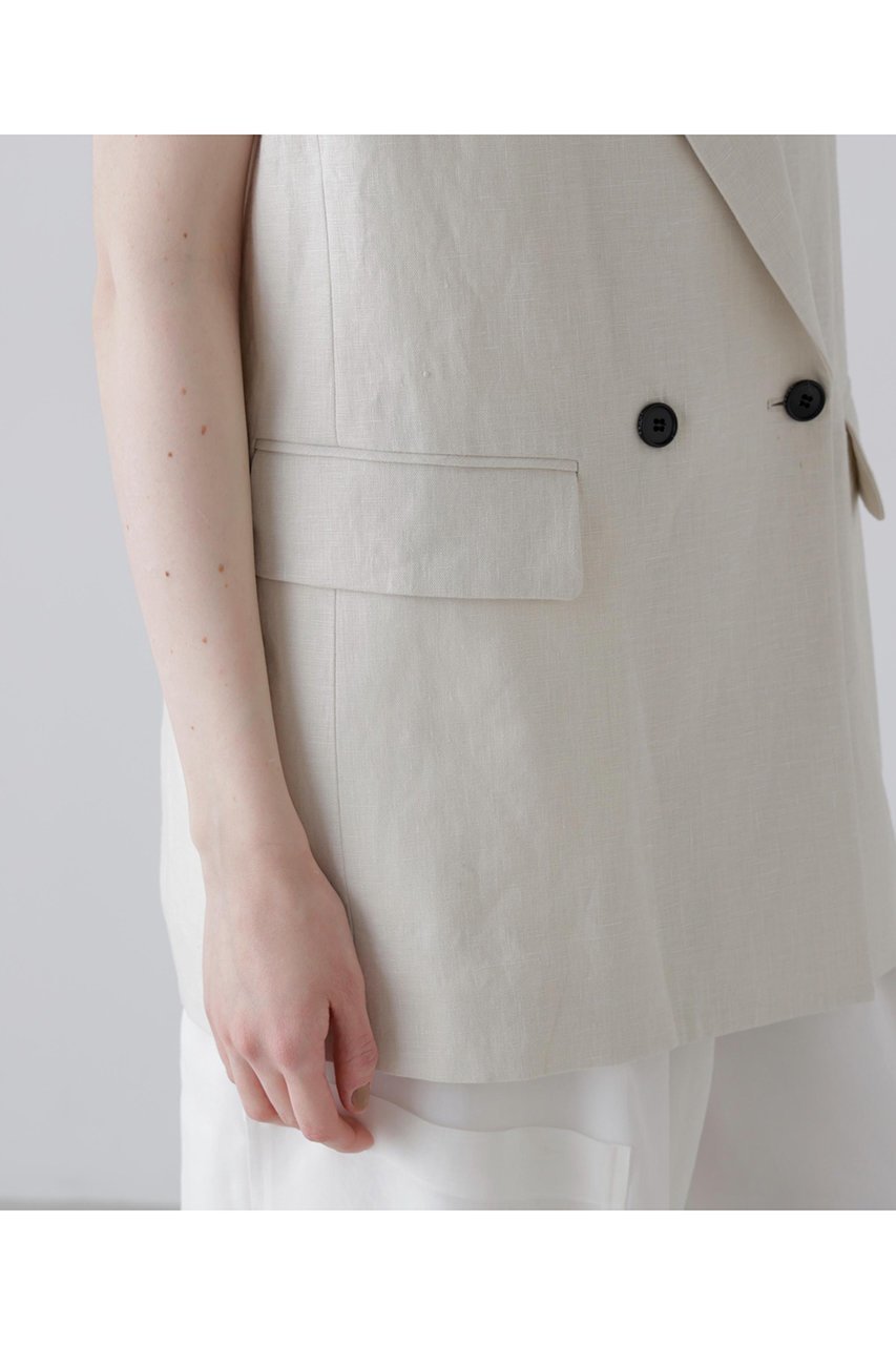 【アドーア/ADORE】のデラヴェライク麻ジレ 人気、トレンドファッション・服の通販 founy(ファニー) 　ファッション　Fashion　レディースファッション　Fashion for Women　アウター　Coat / Outerwear Collection　レディースジャケット・軽アウター　Jackets　ジャケット　Jacket, Outerwear　ダブル　Double, Double-Breasted　ボックス　Boxy, Box Shape　other-7|ID: prp329100004872838 ipo3291000000036893454