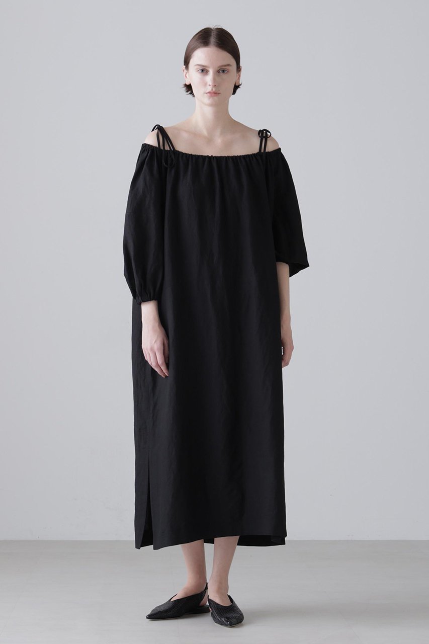 【アドーア/ADORE】のドライタッチレーヨンワンピース インテリア・キッズ・メンズ・レディースファッション・服の通販 founy(ファウニー) 　ファッション　Fashion　レディースファッション　Fashion for Women　ワンピース　Dresses　チュニック　Tunic Tops & Dresses　チュニック　Tunic, Long Top　ドレス　Dress, One-Piece　ロング　Long, Long-Length　ブラック|ID: prp329100004872839 ipo3291000000036939420