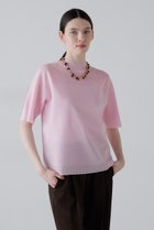 【アドーア/ADORE】のシアーニット 大人の最旬トレンドファッション＆コーディネート founy(ファウニー) ファッション Fashion レディースファッション Fashion for Women トップス・カットソー Cut & Sew Tops ニット Knit Tops & Sweaters カジュアルプルオーバー・ニットトップス Pullovers & Knit Tops / Casual Pullovers キャミ Camisole, Cami Top シアー Sheer, See-Through エレガント 上品 Elegant 半袖 Short Sleeve, Half Sleeve thumbnail ピンク|ID: prp329100004872853 ipo3291000000036344973