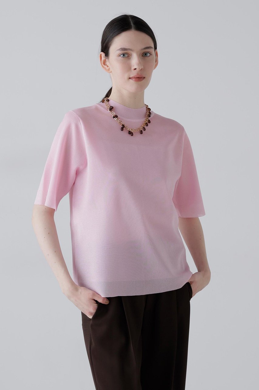 【アドーア/ADORE】のシアーニット インテリア・キッズ・メンズ・レディースファッション・服の通販 founy(ファウニー) 　ファッション　Fashion　レディースファッション　Fashion for Women　トップス・カットソー　Cut & Sew Tops　ニット　Knit Tops & Sweaters　カジュアルプルオーバー・ニットトップス　Pullovers & Knit Tops / Casual Pullovers　キャミ　Camisole, Cami Top　シアー　Sheer, See-Through　エレガント 上品　Elegant　半袖　Short Sleeve, Half Sleeve　ピンク|ID: prp329100004872853 ipo3291000000036344973