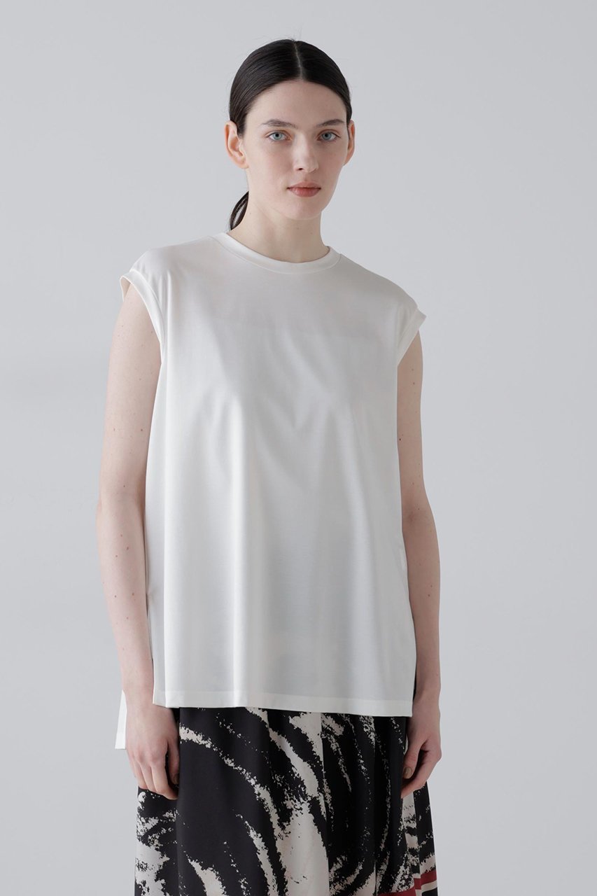 【アドーア/ADORE】のハイゲージコンパクトジャージーノースリーブ 人気、トレンドファッション・服の通販 founy(ファニー) ファッション Fashion レディースファッション Fashion for Women トップス・カットソー Cut & Sew Tops キャミソール&ノースリーブ Camisoles & Sleeveless Tops シャツ・ブラウス・オフィスカジュアル Elegant Blouses & Button-Ups ロングTシャツ・Tシャツ Longline T-Shirts & Tees カットソー・ベーシックTシャツ Cut-and-Sewn Tops / Stretch Tees & Basics キャミソール Camisole, Spaghetti Strap Top スリット Slit, Slit Detail タンク Tank Top, Sleeveless Top ノースリーブ Sleeveless, No-Sleeve エレガント 上品 Elegant 新作・新入荷 New Arrivals / New In other-1|ID: prp329100004872858 ipo3291000000036345012