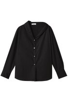 【ジェイドット/j.】の高密度コットンアシメブラウス 人気、トレンドファッション・服の通販 founy(ファニー) ファッション Fashion レディースファッション Fashion for Women トップス・カットソー Cut & Sew Tops シャツ・ブラウス・オフィスカジュアル Elegant Blouses & Button-Ups アシンメトリー Asymmetrical Style スリーブ Sleeve, Long Sleeve / Short Sleeve タイプライター Typewriter Fabric, Crisp Cotton ロング Long, Long-Length エレガント 上品 Elegant thumbnail ブラック|ID: prp329100004872862 ipo3291000000036345049