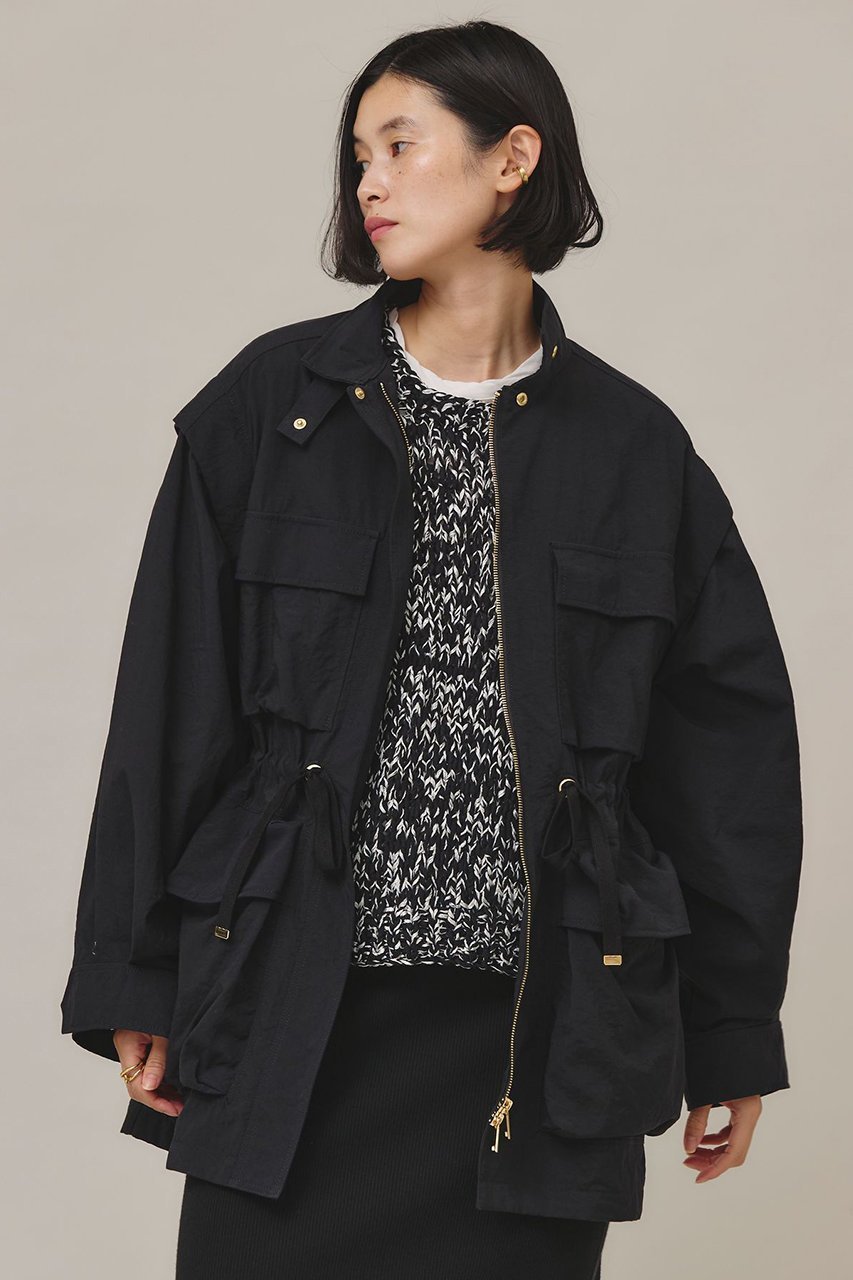 【カレンソロジー/Curensology】のミリタリー2WAYブルゾン インテリア・キッズ・メンズ・レディースファッション・服の通販 founy(ファニー) 　ファッション　Fashion　レディースファッション　Fashion for Women　アウター　Coat / Outerwear Collection　レディースジャケット・軽アウター　Jackets　ブルゾンジャケット・スポーティアウター　Blouson Jackets　ジャケット　Jacket, Outerwear　ドローコード　Drawcord, Drawstring Cord　ブルゾン　Blouson, Bomber Jacket　ベスト　Vest, Waistcoat　ポケット　Pocket, Pocket Detail　ミリタリー　Military, Army Style　軽量　Lightweight, Ultra Light　ブラック|ID: prp329100004872870 ipo3291000000036893595