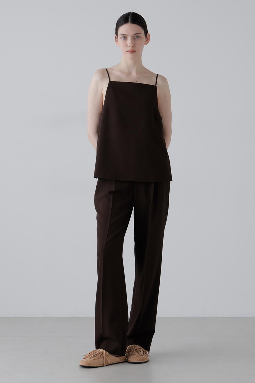 【アドーア/ADORE】のドライツイルパンツ インテリア・キッズ・メンズ・レディースファッション・服の通販 founy(ファニー) 　ファッション　Fashion　レディースファッション　Fashion for Women　パンツ　Pants & Trousers　おすすめ　Recommended / Our Picks　ジャケット　Jacket, Outerwear　ストレート　Straight, Straight Cut　セットアップ　Set-Up, Coordinated Outfit　ツイル　Twist, Twisted Detail　ドレープ　Drape, Draping Fabric　ロング　Long, Long-Length　ブラウン|ID: prp329100004872874 ipo3291000000036893613