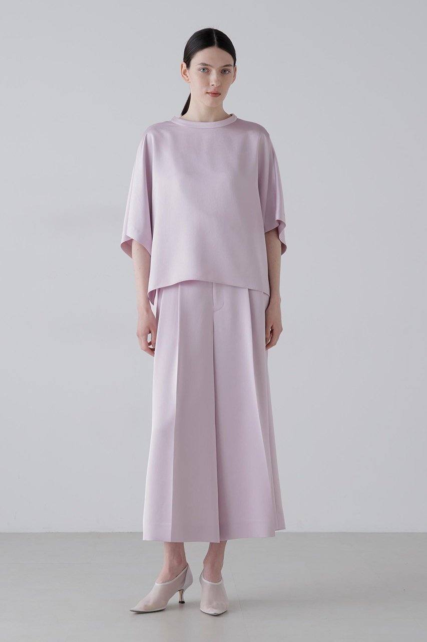 【アドーア/ADORE】のラスターサテンパンツ インテリア・キッズ・メンズ・レディースファッション・服の通販 founy(ファウニー) 　ファッション　Fashion　レディースファッション　Fashion for Women　パンツ　Pants & Trousers　おすすめ　Recommended / Our Picks　クロップド　Cropped, Short Length　サテン　Satin, Glossy Fabric　セットアップ　Set-Up, Coordinated Outfit　フォルム　Silhouette, Form　ワイド　Wide, Wide Fit　エレガント 上品　Elegant　再入荷　Restock / Back in Stock　ピンク|ID: prp329100004872880 ipo3291000000036954365