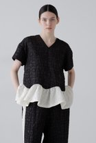 【アドーア/ADORE】のブロックジャガードブラウス ブラック|ID: prp329100004872887 ipo3291000000036345269