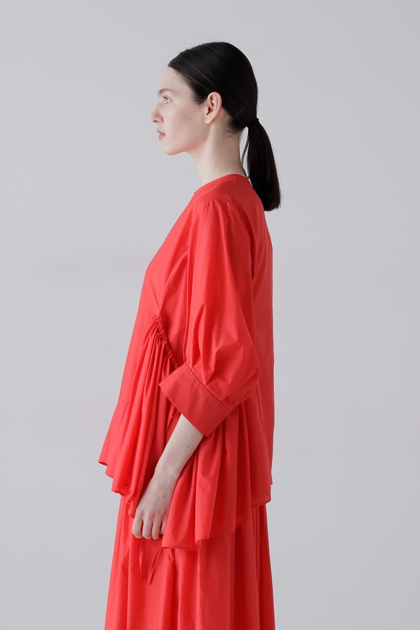 【アドーア/ADORE】のナイロンコットンタフタブラウス 人気、トレンドファッション・服の通販 founy(ファニー) 　ファッション　Fashion　レディースファッション　Fashion for Women　トップス・カットソー　Cut & Sew Tops　シャツ・ブラウス・オフィスカジュアル　Elegant Blouses & Button-Ups　ギャザー　Gathered, Ruffled　ショート　Short, Short Length　スリーブ　Sleeve, Long Sleeve / Short Sleeve　タフタ　Taffeta, Structured Fabric　フェミニン　Feminine, Girly　エレガント 上品　Elegant　夏　Summer　新作・新入荷　New Arrivals / New In　春　Spring　S/S・春夏　SS, Spring/Summer, Warm Season　other-3|ID: prp329100004872890 ipo3291000000036345296