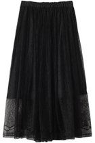 【ジェイドット/j.】のレース&チュールフレアスカート ブラック|ID: prp329100004872897 ipo3291000000036345357