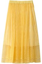 【ジェイドット/j.】のレース&チュールフレアスカート イエロー|ID: prp329100004872897 ipo3291000000036345358