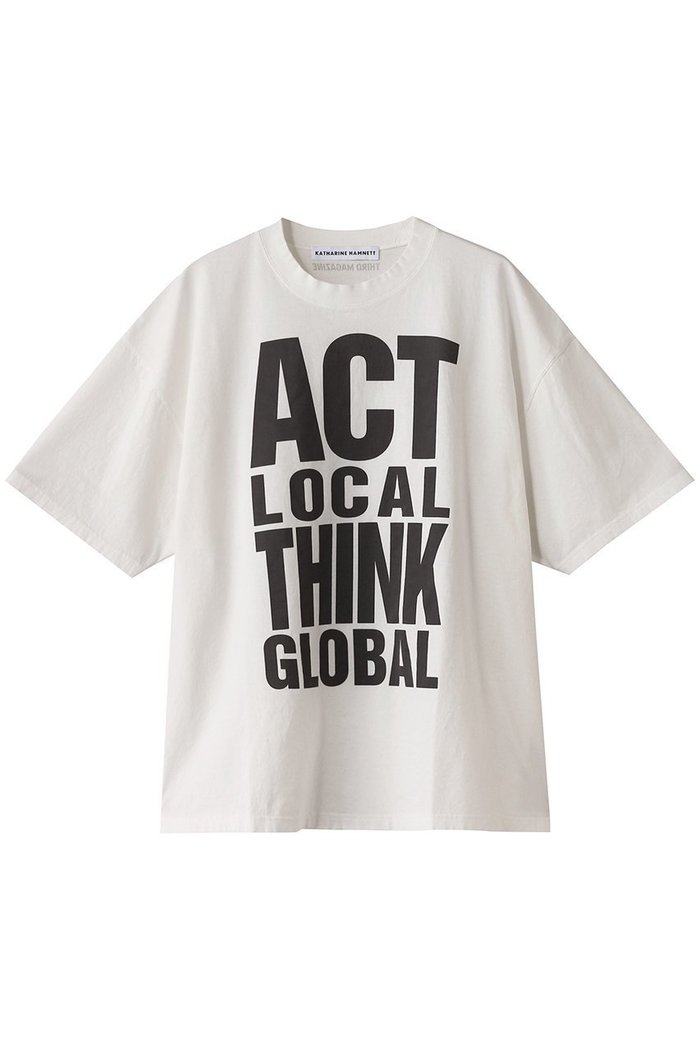 【サードマガジン/THIRD MAGAZINE】の【KATHARINE HAMNETT x THIRD MAGAZINE】限定スローガンTシャツ インテリア・キッズ・メンズ・レディースファッション・服の通販 founy(ファニー) https://founy.com/ ファッション Fashion レディースファッション Fashion for Women トップス・カットソー Cut & Sew Tops シャツ・ブラウス・オフィスカジュアル Elegant Blouses & Button-Ups ロングTシャツ・Tシャツ Longline T-Shirts & Tees カットソー・ベーシックTシャツ Cut-and-Sewn Tops / Stretch Tees & Basics グラフィック Graphic, Graphic Design コラボ Collaboration, Collab ショート Short, Short Length スリーブ Sleeve, Long Sleeve / Short Sleeve バランス Balance, Style Balance ビンテージ Vintage, Retro Style プリント Print, Printed Pattern |ID: prp329100004872903 ipo3291000000036345401