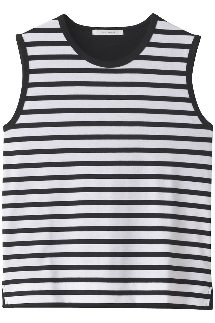 【プレインピープル/PLAIN PEOPLE】のロータスクリアジャージーノースリーブカットソー インテリア・キッズ・メンズ・レディースファッション・服の通販 founy(ファニー) ファッション Fashion レディースファッション Fashion for Women トップス・カットソー Cut & Sew Tops キャミソール&ノースリーブ Camisoles & Sleeveless Tops シャツ・ブラウス・オフィスカジュアル Elegant Blouses & Button-Ups ロングTシャツ・Tシャツ Longline T-Shirts & Tees カットソー・ベーシックTシャツ Cut-and-Sewn Tops / Stretch Tees & Basics インナー Innerwear キャミソール Camisole, Spaghetti Strap Top シンプル Simple, Minimal ジャケット Jacket, Outerwear タンク Tank Top, Sleeveless Top 細ボーダー|ID: prp329100004872910 ipo3291000000036345460
