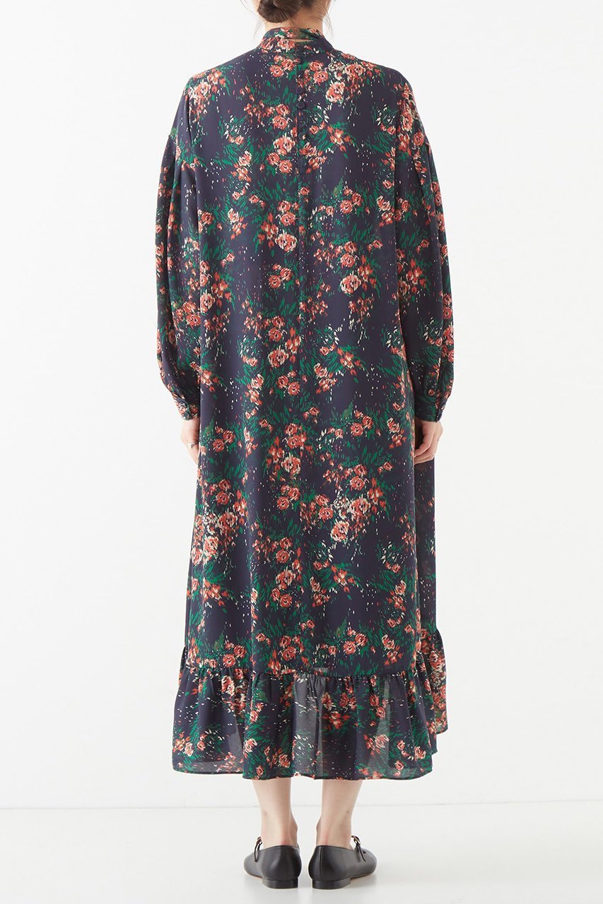 【マルティニーク/martinique】のティアードワンピース 人気、トレンドファッション・服の通販 founy(ファニー) 　ファッション　Fashion　レディースファッション　Fashion for Women　ワンピース　Dresses　チュニック　Tunic Tops & Dresses　クラシック　Classic, Timeless Style　スタンド　Stand Collar, Upright Stand　チュニック　Tunic, Long Top　ティアード　Tiered, Tiered Style　ティアードワンピース　Tiered Dress, Flared Dress　フラワー　Flower, Floral　プリント　Print, Printed Pattern　リボン　Ribbon, Bow　other-7|ID: prp329100004872920 ipo3291000000036345524