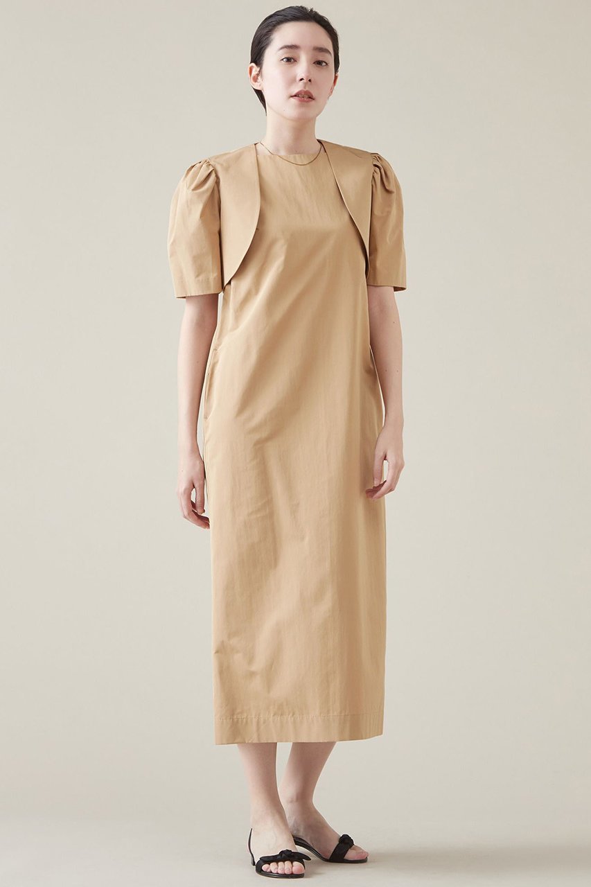 【マルティニーク/martinique】のボレロつきワンピース インテリア・キッズ・メンズ・レディースファッション・服の通販 founy(ファニー) 　ファッション　Fashion　レディースファッション　Fashion for Women　アウター　Coat / Outerwear Collection　ボレロ・ショート丈ジャケット / ドレス羽織りに　Boleros & Short Jackets　ワンピース　Dresses　チュニック　Tunic Tops & Dresses　おすすめ　Recommended / Our Picks　セットアップ　Set-Up, Coordinated Outfit　タフタ　Taffeta, Structured Fabric　チュニック　Tunic, Long Top　デニム　Denim, Jeans Material　ペンシル　Pencil, Pencil Skirt　ボレロ　Bolero, Short Cardigan　ロング　Long, Long-Length　夏　Summer　ベージュ|ID: prp329100004872924 ipo3291000000036345549