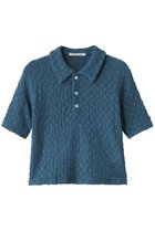 【マルティニーク/martinique】の【CURRENTAGE】ラッセルレースポロ 人気、トレンドファッション・服の通販 founy(ファニー) ファッション Fashion レディースファッション Fashion for Women トップス・カットソー Cut & Sew Tops シャツ・ブラウス・オフィスカジュアル Elegant Blouses & Button-Ups クロップド Cropped, Short Length ショート Short, Short Length スリーブ Sleeve, Long Sleeve / Short Sleeve デニム Denim, Jeans Material バランス Balance, Style Balance フィット Fit, Slim Fit ポロシャツ Polo Shirt, Collared Tee ラッセル Raschel, Raschel Lace レース Lace, Lace Fabric エレガント 上品 Elegant thumbnail ブルー|ID: prp329100004872931 ipo3291000000036345599