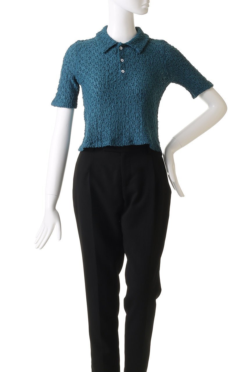 【マルティニーク/martinique】の【CURRENTAGE】ラッセルレースポロ 人気、トレンドファッション・服の通販 founy(ファニー) 　ファッション　Fashion　レディースファッション　Fashion for Women　トップス・カットソー　Cut & Sew Tops　シャツ・ブラウス・オフィスカジュアル　Elegant Blouses & Button-Ups　クロップド　Cropped, Short Length　ショート　Short, Short Length　スリーブ　Sleeve, Long Sleeve / Short Sleeve　デニム　Denim, Jeans Material　バランス　Balance, Style Balance　フィット　Fit, Slim Fit　ポロシャツ　Polo Shirt, Collared Tee　ラッセル　Raschel, Raschel Lace　レース　Lace, Lace Fabric　エレガント 上品　Elegant　other-2|ID: prp329100004872931 ipo3291000000036345600