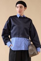 【マルティニーク/martinique】の2wayショートプルオーバー 人気、トレンドファッション・服の通販 founy(ファニー) ファッション Fashion レディースファッション Fashion for Women トップス・カットソー Cut & Sew Tops シャツ・ブラウス・オフィスカジュアル Elegant Blouses & Button-Ups カジュアルプルオーバー・ニットトップス Pullovers & Knit Tops / Casual Pullovers おすすめ Recommended / Our Picks インナー Innerwear サテン Satin, Glossy Fabric ショート Short, Short Length スリーブ Sleeve, Long Sleeve / Short Sleeve フォルム Silhouette, Form フロント Front, Front Design ブルゾン Blouson, Bomber Jacket ロング Long, Long-Length ワイド Wide, Wide Fit エレガント 上品 Elegant 羽織 Haori, Light Jacket |ID:prp329100004872935