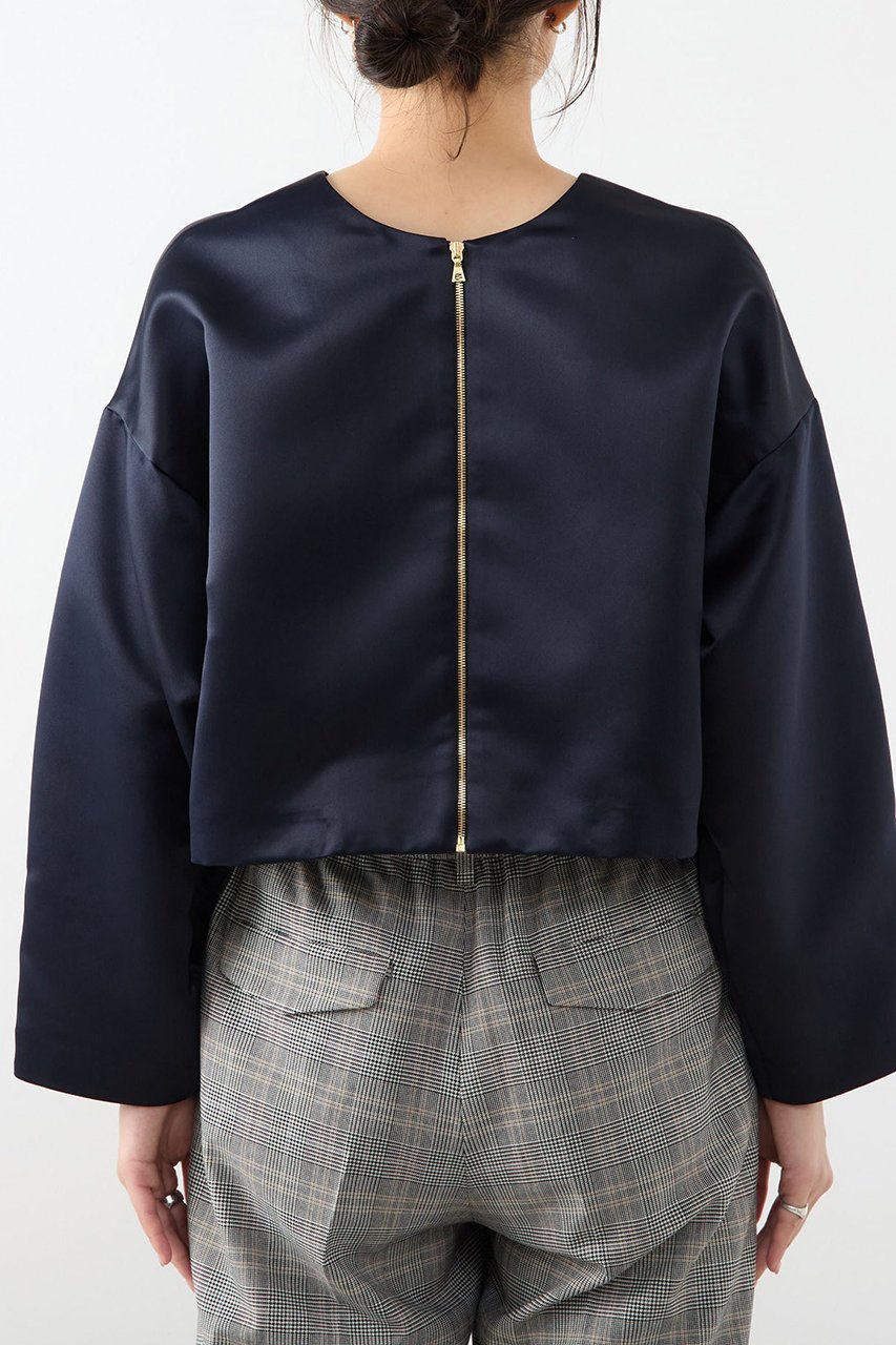 【マルティニーク/martinique】の2wayショートプルオーバー 人気、トレンドファッション・服の通販 founy(ファニー) 　ファッション　Fashion　レディースファッション　Fashion for Women　トップス・カットソー　Cut & Sew Tops　シャツ・ブラウス・オフィスカジュアル　Elegant Blouses & Button-Ups　カジュアルプルオーバー・ニットトップス　Pullovers & Knit Tops / Casual Pullovers　おすすめ　Recommended / Our Picks　インナー　Innerwear　サテン　Satin, Glossy Fabric　ショート　Short, Short Length　スリーブ　Sleeve, Long Sleeve / Short Sleeve　フォルム　Silhouette, Form　フロント　Front, Front Design　ブルゾン　Blouson, Bomber Jacket　ロング　Long, Long-Length　ワイド　Wide, Wide Fit　エレガント 上品　Elegant　羽織　Haori, Light Jacket　other-7|ID: prp329100004872935 ipo3291000000036345635