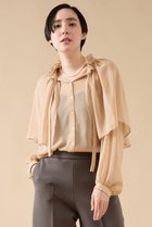 【マルティニーク/martinique】のケープブラウス(一部WEB限定カラー) 人気、トレンドファッション・服の通販 founy(ファニー) ファッション Fashion レディースファッション Fashion for Women トップス・カットソー Cut & Sew Tops シャツ・ブラウス・オフィスカジュアル Elegant Blouses & Button-Ups おすすめ Recommended / Our Picks シフォン Chiffon, Lightweight Fabric ジョーゼット Georgette, Semi-Sheer Fabric スリーブ Sleeve, Long Sleeve / Short Sleeve デニム Denim, Jeans Material トレンド Trend, Trending Now ロング Long, Long-Length thumbnail ベージュ|ID: prp329100004872937 ipo3291000000036345643