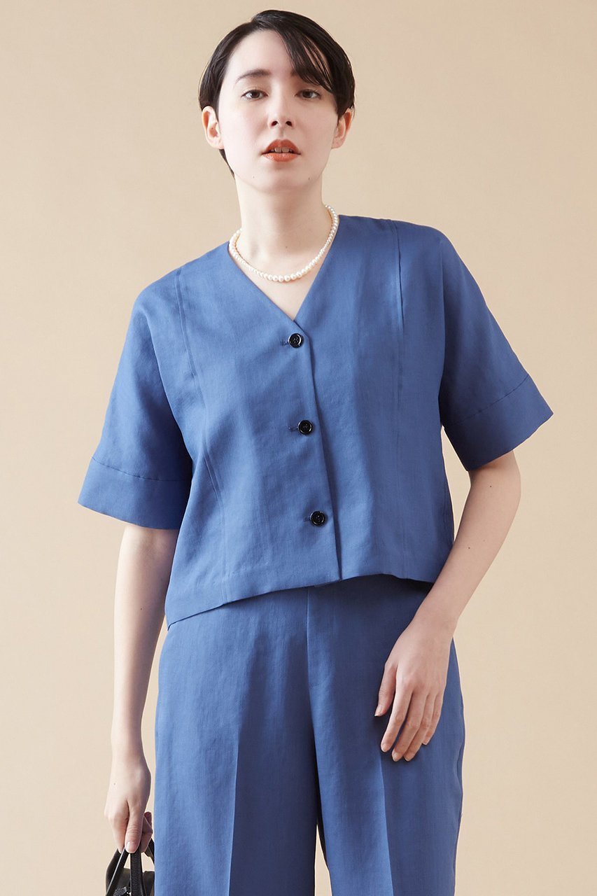 【マルティニーク/martinique】の2WAYクロップドブラウス 人気、トレンドファッション・服の通販 founy(ファニー) ファッション Fashion レディースファッション Fashion for Women トップス・カットソー Cut & Sew Tops シャツ・ブラウス・オフィスカジュアル Elegant Blouses & Button-Ups おすすめ Recommended / Our Picks ショート Short, Short Length シンプル Simple, Minimal ジャケット Jacket, Outerwear スリーブ Sleeve, Long Sleeve / Short Sleeve セットアップ Set-Up, Coordinated Outfit デニム Denim, Jeans Material フロント Front, Front Design 半袖 Short Sleeve, Half Sleeve 定番 Standard, Basic Item other-1|ID: prp329100004872938 ipo3291000000036345647