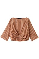 【マルティニーク/martinique】のクロップドギャザーブラウス 人気、トレンドファッション・服の通販 founy(ファニー) ファッション Fashion レディースファッション Fashion for Women トップス・カットソー Cut & Sew Tops シャツ・ブラウス・オフィスカジュアル Elegant Blouses & Button-Ups おすすめ Recommended / Our Picks インナー Innerwear ギャザー Gathered, Ruffled クロップド Cropped, Short Length ショート Short, Short Length ストライプ Stripe, Striped Pattern スリーブ Sleeve, Long Sleeve / Short Sleeve バランス Balance, Style Balance フロント Front, Front Design 定番 Standard, Basic Item |ID:prp329100004872939