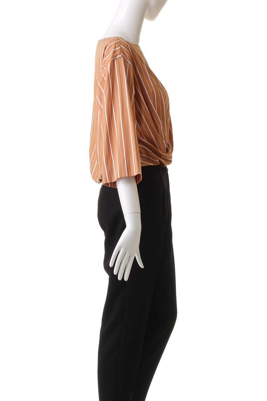 【マルティニーク/martinique】のクロップドギャザーブラウス 人気、トレンドファッション・服の通販 founy(ファニー) 　ファッション　Fashion　レディースファッション　Fashion for Women　トップス・カットソー　Cut & Sew Tops　シャツ・ブラウス・オフィスカジュアル　Elegant Blouses & Button-Ups　おすすめ　Recommended / Our Picks　インナー　Innerwear　ギャザー　Gathered, Ruffled　クロップド　Cropped, Short Length　ショート　Short, Short Length　ストライプ　Stripe, Striped Pattern　スリーブ　Sleeve, Long Sleeve / Short Sleeve　バランス　Balance, Style Balance　フロント　Front, Front Design　定番　Standard, Basic Item　other-3|ID: prp329100004872939 ipo3291000000036345658