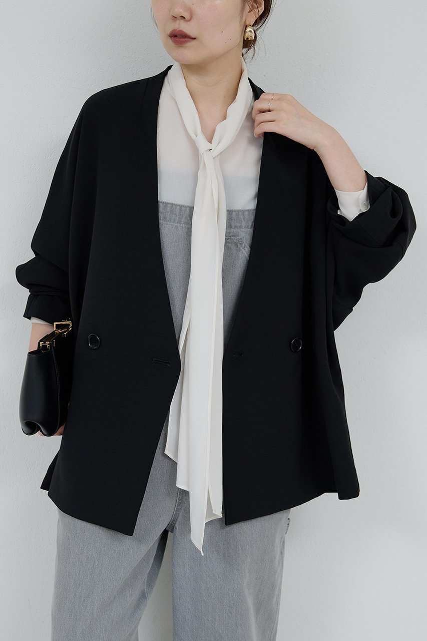 【ガリャルダガランテ/GALLARDAGALANTE】のジャージードルマンジャケット 人気、トレンドファッション・服の通販 founy(ファニー) 　ファッション　Fashion　レディースファッション　Fashion for Women　アウター　Coat / Outerwear Collection　レディースジャケット・軽アウター　Jackets　カーディガン　Cardigan, Knitwear　ジャケット　Jacket, Outerwear　デニム　Denim, Jeans Material　再入荷　Restock / Back in Stock　楽ちん　Easy Fit, Comfortable　other-5|ID: prp329100004872943 ipo3291000000036345691