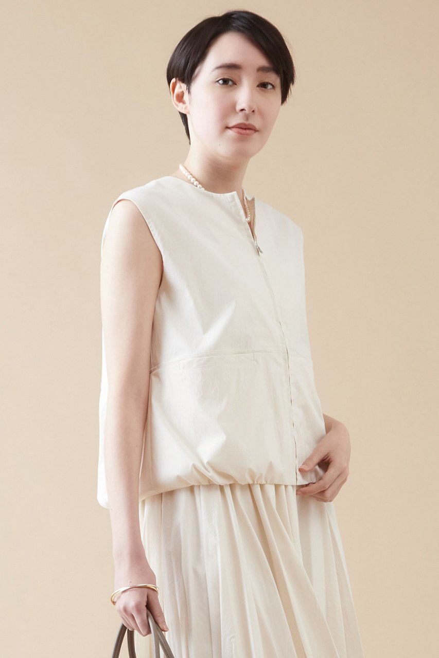 【マルティニーク/martinique】のジップアップベスト(セットアップ可) インテリア・キッズ・メンズ・レディースファッション・服の通販 founy(ファニー) 　ファッション　Fashion　レディースファッション　Fashion for Women　アウター　Coat / Outerwear Collection　レディースジャケット・軽アウター　Jackets　おすすめ　Recommended / Our Picks　ジャケット　Jacket, Outerwear　セットアップ　Set-Up, Coordinated Outfit　タイプライター　Typewriter Fabric, Crisp Cotton　タンク　Tank Top, Sleeveless Top　ノースリーブ　Sleeveless, No-Sleeve　バルーン　Balloon, Balloon Silhouette　ベスト　Vest, Waistcoat　夏　Summer　オフ|ID: prp329100004872946 ipo3291000000036345713