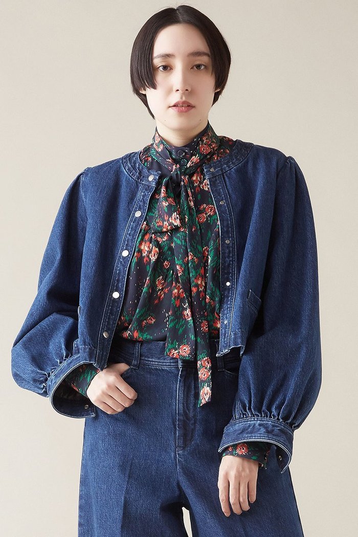 【マルティニーク/martinique】のデニムノーカラージャケット(セットアップ可) インテリア・キッズ・メンズ・レディースファッション・服の通販 founy(ファニー) https://founy.com/ ファッション Fashion レディースファッション Fashion for Women アウター Coat / Outerwear Collection レディースジャケット・軽アウター Jackets ノーカラージャケット / シンプル上品コーデ Collarless Jackets カーゴパンツ Cargo Pants, Utility Pants コンパクト Compact, Small Size ショート Short, Short Length ジャケット Jacket, Outerwear スラックス Slacks, Dress Pants スリーブ Sleeve, Long Sleeve / Short Sleeve セットアップ Set-Up, Coordinated Outfit デニム Denim, Jeans Material ドレス Dress, One-Piece |ID: prp329100004872949 ipo3291000000036954520