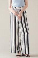 【マルティニーク/martinique】のベルト付きワイドパンツ 人気、トレンドファッション・服の通販 founy(ファニー) ファッション Fashion レディースファッション Fashion for Women パンツ Pants & Trousers ベルト&ウエストマーク Belts & Waist Accessories ストライプ Stripe, Striped Pattern ワイド Wide, Wide Fit 無地 Plain, Solid Color |ID:prp329100004872963