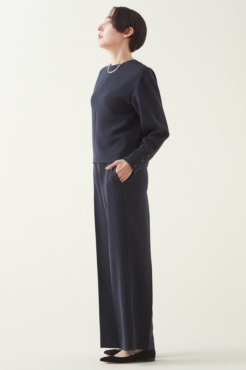 【マルティニーク/martinique】のダブルクロスバックゴムパンツ(セットアップ可) 大人の最旬トレンドファッション＆コーディネート founy(ファウニー) 　ファッション　Fashion　レディースファッション　Fashion for Women　セットアップ　Matching Sets　レディースパンツ・ボトムス　Pants & Trousers / Bottoms　バッグ　Bags　パンツ　Pants & Trousers　ギャザー　Gathered, Ruffled　セットアップ　Set-Up, Coordinated Outfit　センター　Center, Center Line　ダブル　Double, Double-Breasted　ワイド　Wide, Wide Fit　春　Spring　other-5|ID: prp329100004872967 ipo3291000000036893920