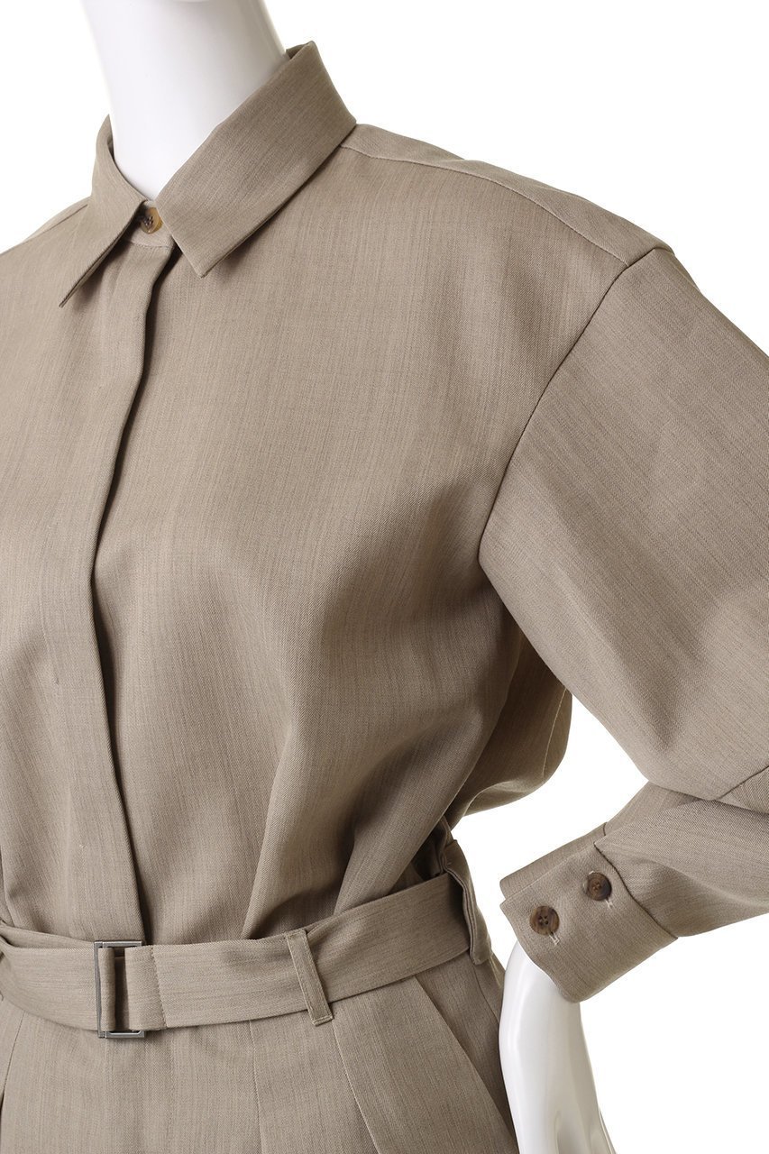 【マルティニーク/martinique】の【三尋木奈保×l heritage martinique】ウールギャバオールインワン 人気、トレンドファッション・服の通販 founy(ファニー) ファッション Fashion レディースファッション Fashion for Women パンツ Pants & Trousers ヴィンテージ Vintage Style カシュクール Wrap Design コラボ Collaboration, Collab スタンダード Standard, Basic スリーブ Sleeve, Long Sleeve / Short Sleeve セットアップ Set-Up, Coordinated Outfit セパレート Separate, Two-Piece ブラウジング Blouson Silhouette, Cinched Waist other-5|ID: prp329100004872971 ipo3291000000036345917