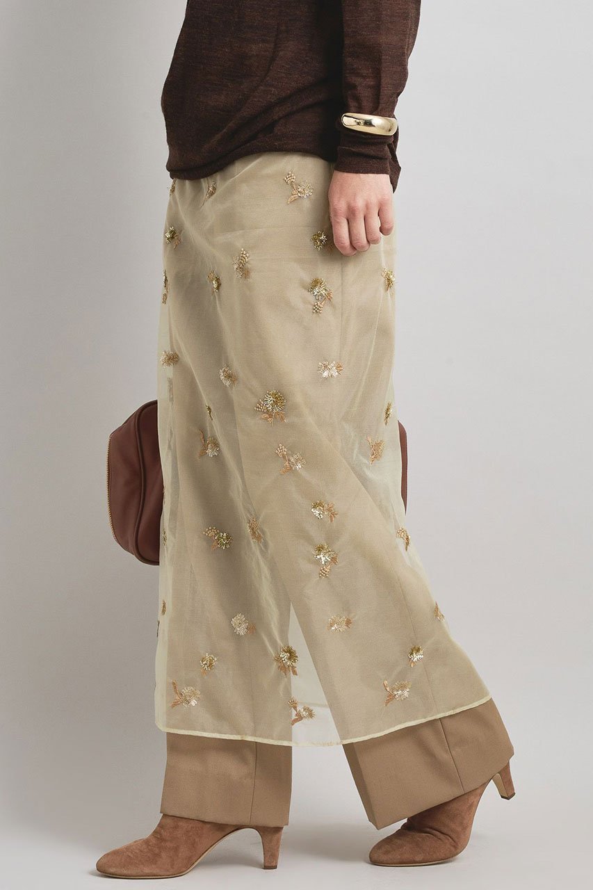 【ブリル/BRILL】のフラワースパンシアースカート 人気、トレンドファッション・服の通販 founy(ファニー) ファッション Fashion レディースファッション Fashion for Women スカート Skirts ロングスカート Long Skirts / Maxi & Midi Skirts インド Indian Textile オーガンジー Organza Fabric ストレート Straight, Straight Cut スパンコール Sequins, Sequin Embellishment トレンド Trend, Trending Now ペチコート Petticoat, Underskirt ロング Long, Long-Length other-2|ID: prp329100004872988 ipo3291000000036346059