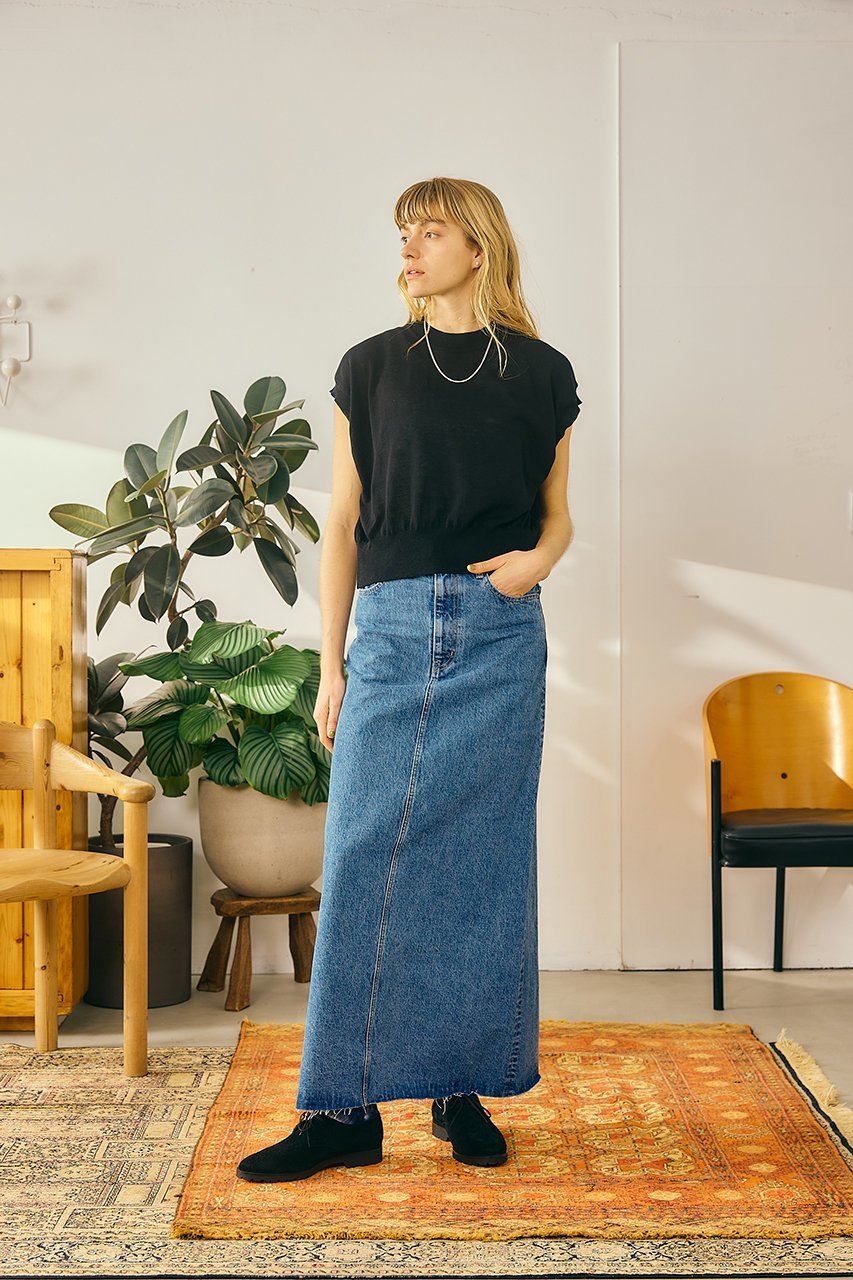 【オブラダ/Oblada】のBUDDY デニムスカート(BLUE) 人気、トレンドファッション・服の通販 founy(ファニー) 　ファッション　Fashion　レディースファッション　Fashion for Women　スカート　Skirts　デニムスカート・カジュアルスカート　Denim Skirts　ロングスカート　Long Skirts / Maxi & Midi Skirts　ストレート　Straight, Straight Cut　デニム　Denim, Jeans Material　マキシ　Maxi, Full Length　ロング　Long, Long-Length　定番　Standard, Basic Item　新作・新入荷　New Arrivals / New In　other-8|ID: prp329100004872993 ipo3291000000036346106