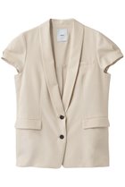 【エブール/ebure】のライトトロピカルウール キャップスリーブジャケット 人気、トレンドファッション・服の通販 founy(ファニー) ファッション Fashion レディースファッション Fashion for Women アウター Coat / Outerwear Collection レディースジャケット・軽アウター Jackets なめらか Smooth, Silky Texture ウォッシャブル Machine Washable キャップ Cap, Baseball Cap ジャケット Jacket, Outerwear スリーブ Sleeve, Long Sleeve / Short Sleeve タンク Tank Top, Sleeveless Top デニム Denim, Jeans Material エレガント 上品 Elegant 再入荷 Restock / Back in Stock thumbnail アイボリー|ID: prp329100004872998 ipo3291000000036346148