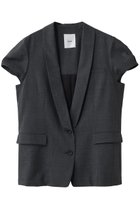 【エブール/ebure】のライトトロピカルウール キャップスリーブジャケット 人気、トレンドファッション・服の通販 founy(ファニー) ファッション Fashion レディースファッション Fashion for Women アウター Coat / Outerwear Collection レディースジャケット・軽アウター Jackets なめらか Smooth, Silky Texture ウォッシャブル Machine Washable キャップ Cap, Baseball Cap ジャケット Jacket, Outerwear スリーブ Sleeve, Long Sleeve / Short Sleeve タンク Tank Top, Sleeveless Top デニム Denim, Jeans Material エレガント 上品 Elegant 再入荷 Restock / Back in Stock thumbnail チャコールグレー|ID: prp329100004872998 ipo3291000000036346150