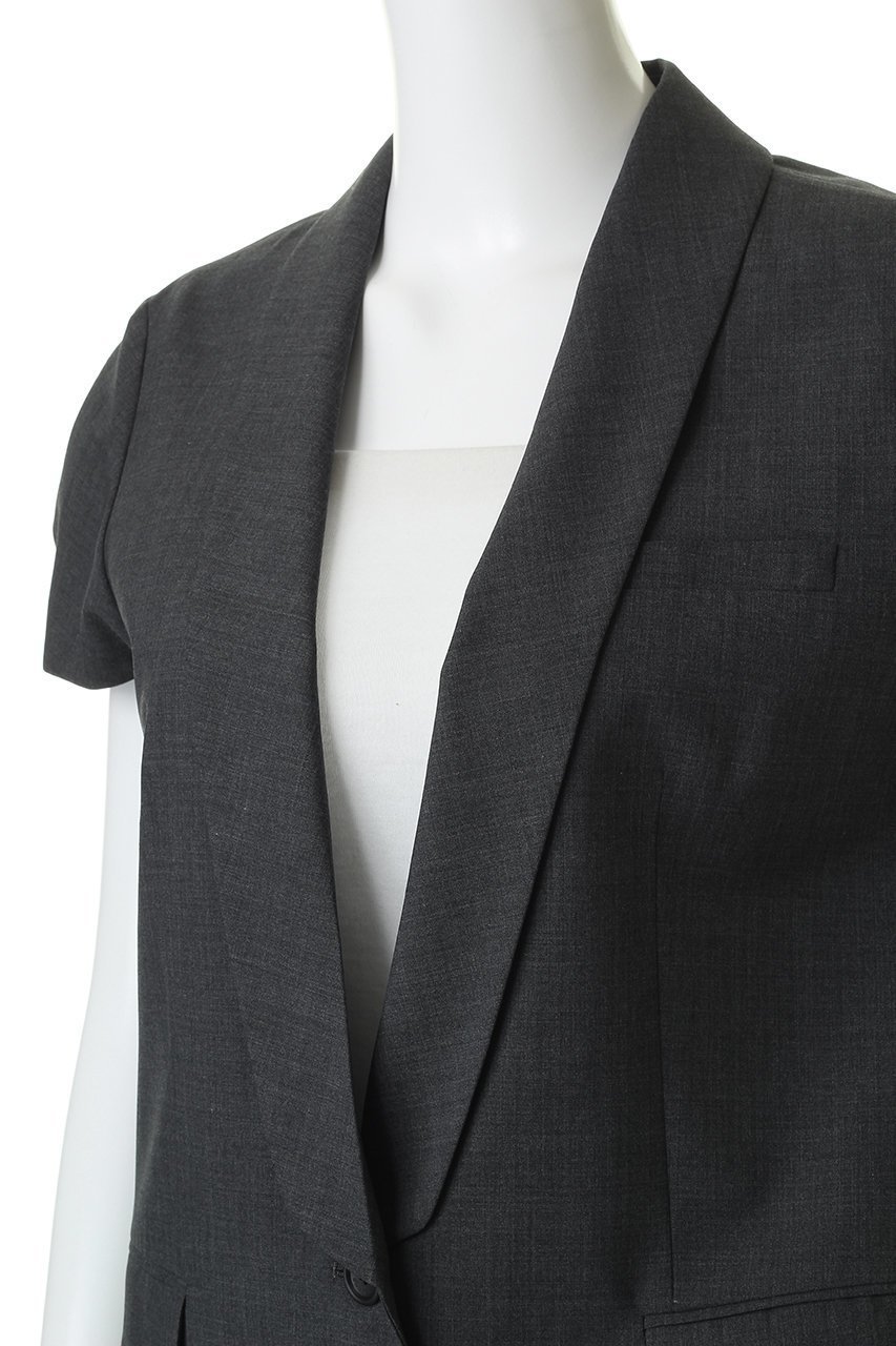 【エブール/ebure】のライトトロピカルウール キャップスリーブジャケット 人気、トレンドファッション・服の通販 founy(ファニー) 　ファッション　Fashion　レディースファッション　Fashion for Women　アウター　Coat / Outerwear Collection　レディースジャケット・軽アウター　Jackets　なめらか　Smooth, Silky Texture　ウォッシャブル　Machine Washable　キャップ　Cap, Baseball Cap　ジャケット　Jacket, Outerwear　スリーブ　Sleeve, Long Sleeve / Short Sleeve　タンク　Tank Top, Sleeveless Top　デニム　Denim, Jeans Material　エレガント 上品　Elegant　再入荷　Restock / Back in Stock　other-5|ID: prp329100004872998 ipo3291000000036346154