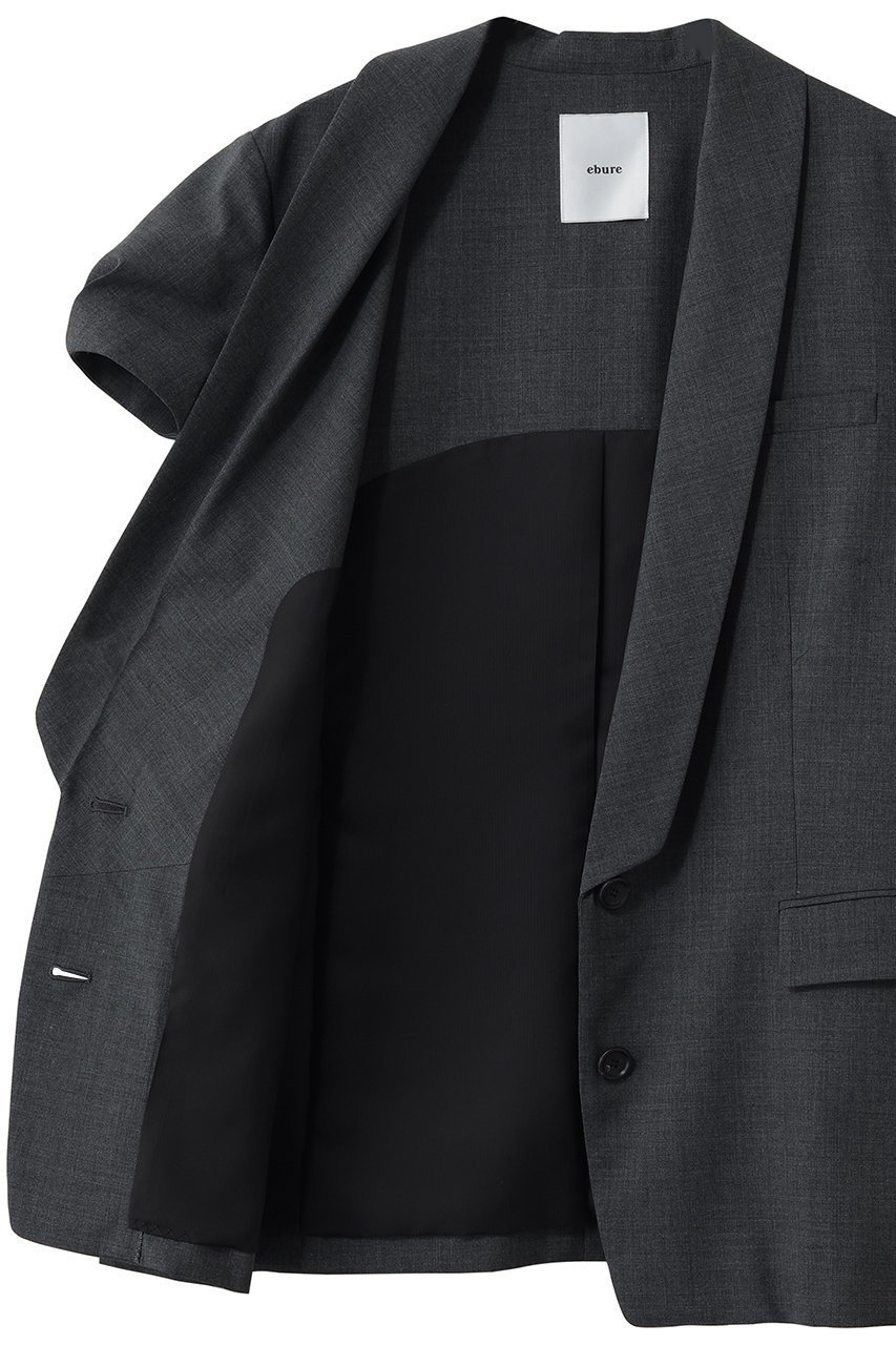 【エブール/ebure】のライトトロピカルウール キャップスリーブジャケット 人気、トレンドファッション・服の通販 founy(ファニー) 　ファッション　Fashion　レディースファッション　Fashion for Women　アウター　Coat / Outerwear Collection　レディースジャケット・軽アウター　Jackets　なめらか　Smooth, Silky Texture　ウォッシャブル　Machine Washable　キャップ　Cap, Baseball Cap　ジャケット　Jacket, Outerwear　スリーブ　Sleeve, Long Sleeve / Short Sleeve　タンク　Tank Top, Sleeveless Top　デニム　Denim, Jeans Material　エレガント 上品　Elegant　再入荷　Restock / Back in Stock　other-6|ID: prp329100004872998 ipo3291000000036346155