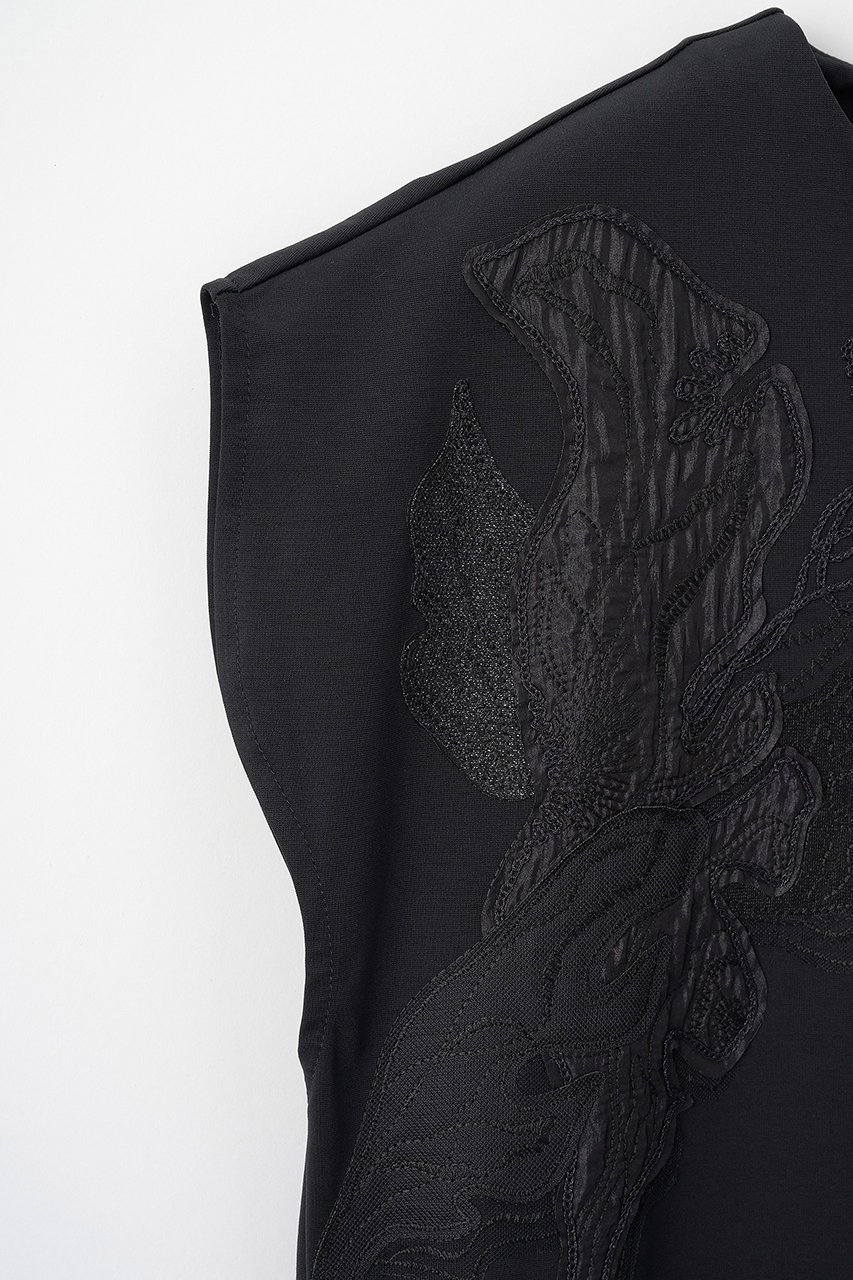 【ミューラル/MURRAL】のFlutter patchwork エンブロイダード ドレス 人気、トレンドファッション・服の通販 founy(ファニー) 　ファッション　Fashion　レディースファッション　Fashion for Women　ワンピース　Dresses　フォーマル・パーティードレス・結婚式用ドレス　Elegant & Casual Dresses　チュニック　Tunic Tops & Dresses　オーガンジー　Organza Fabric　シアー　Sheer, See-Through　チュニック　Tunic, Long Top　チュール　Tulip, Tulip Motif　ドレス　Dress, One-Piece　パッチワーク　Patchwork, Mixed Fabric　ロング　Long, Long-Length　エレガント 上品　Elegant　新作・新入荷　New Arrivals / New In　other-4|ID: prp329100004872999 ipo3291000000036346163