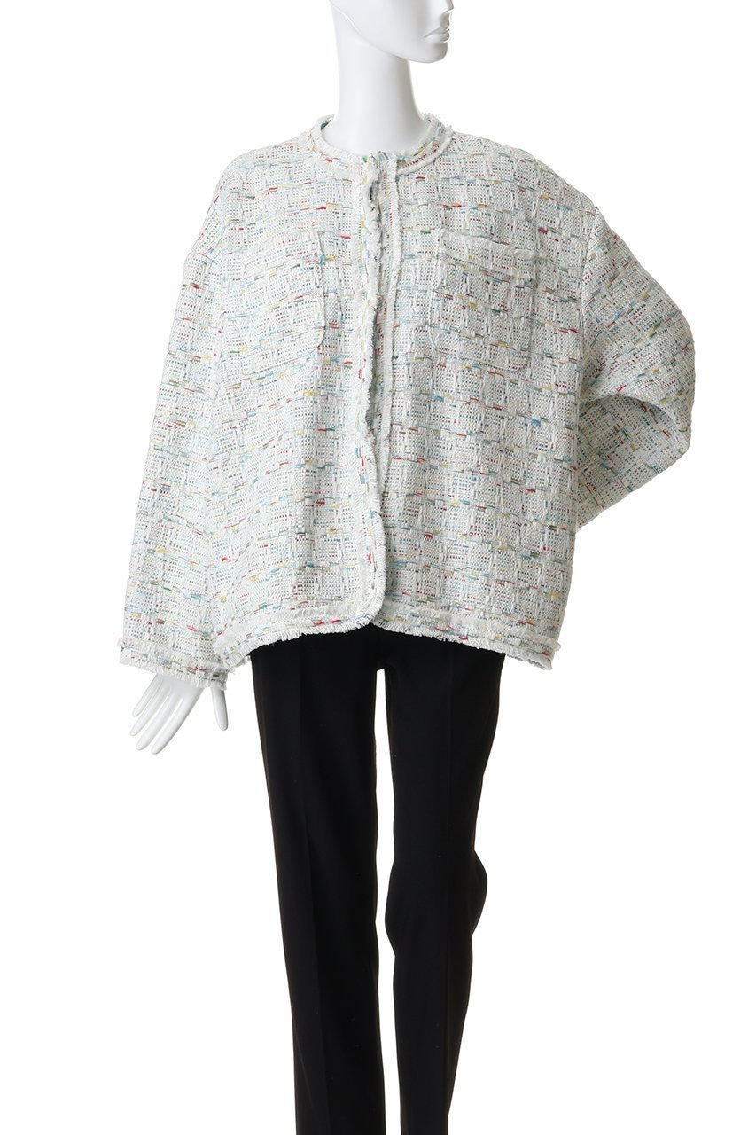 【生地の可能性/kijinokanosei】のfringe ジャケット 人気、トレンドファッション・服の通販 founy(ファニー) 　ファッション　Fashion　レディースファッション　Fashion for Women　アウター　Coat / Outerwear Collection　レディースジャケット・軽アウター　Jackets　カラフル　Colorful Design　ガラス　Glass, Glassware　ジャケット　Jacket, Outerwear　ツイード　Twill, Twill Weave　リネン　Linen, Linen Fabric　other-2|ID: prp329100004873004 ipo3291000000036900939