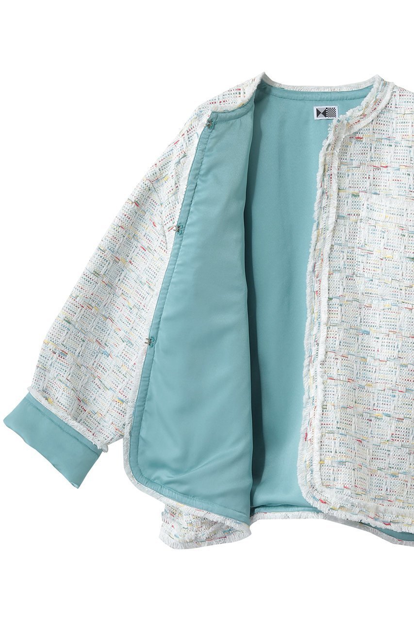 【生地の可能性/kijinokanosei】のfringe ジャケット 人気、トレンドファッション・服の通販 founy(ファニー) 　ファッション　Fashion　レディースファッション　Fashion for Women　アウター　Coat / Outerwear Collection　レディースジャケット・軽アウター　Jackets　カラフル　Colorful Design　ガラス　Glass, Glassware　ジャケット　Jacket, Outerwear　ツイード　Twill, Twill Weave　リネン　Linen, Linen Fabric　other-6|ID: prp329100004873004 ipo3291000000036900943