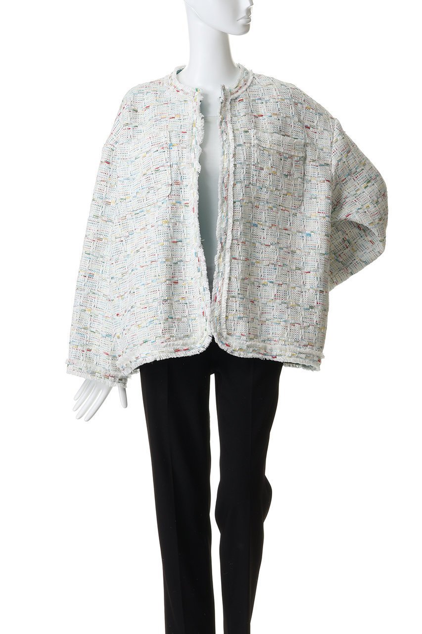 【生地の可能性/kijinokanosei】のfringe ジャケット 人気、トレンドファッション・服の通販 founy(ファニー) 　ファッション　Fashion　レディースファッション　Fashion for Women　アウター　Coat / Outerwear Collection　レディースジャケット・軽アウター　Jackets　カラフル　Colorful Design　ガラス　Glass, Glassware　ジャケット　Jacket, Outerwear　ツイード　Twill, Twill Weave　リネン　Linen, Linen Fabric　other-7|ID: prp329100004873004 ipo3291000000036900944