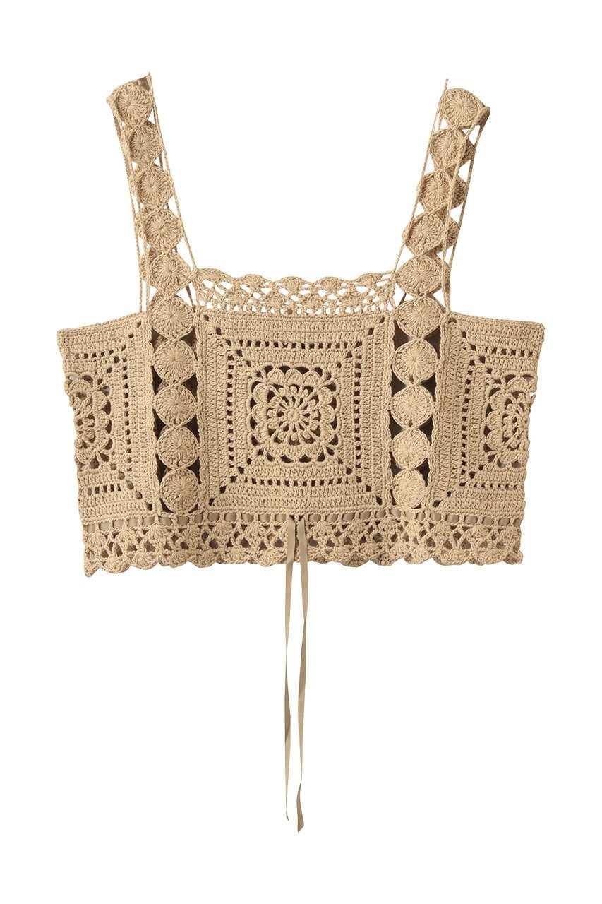 【ビリティス ディセッタン/Bilitis dix-sept ans】のハンドニットキャミソール インテリア・キッズ・メンズ・レディースファッション・服の通販 founy(ファニー) 　ファッション　Fashion　レディースファッション　Fashion for Women　トップス・カットソー　Cut & Sew Tops　ニット　Knit Tops & Sweaters　キャミソール&ノースリーブ　Camisoles & Sleeveless Tops　カジュアルプルオーバー・ニットトップス　Pullovers & Knit Tops / Casual Pullovers　コンパクト　Compact, Small Size　シンプル　Simple, Minimal　バランス　Balance, Style Balance　手編み　Hand-Knitted, Handmade Knit　春　Spring　ベージュ|ID: prp329100004873011 ipo3291000000036894068