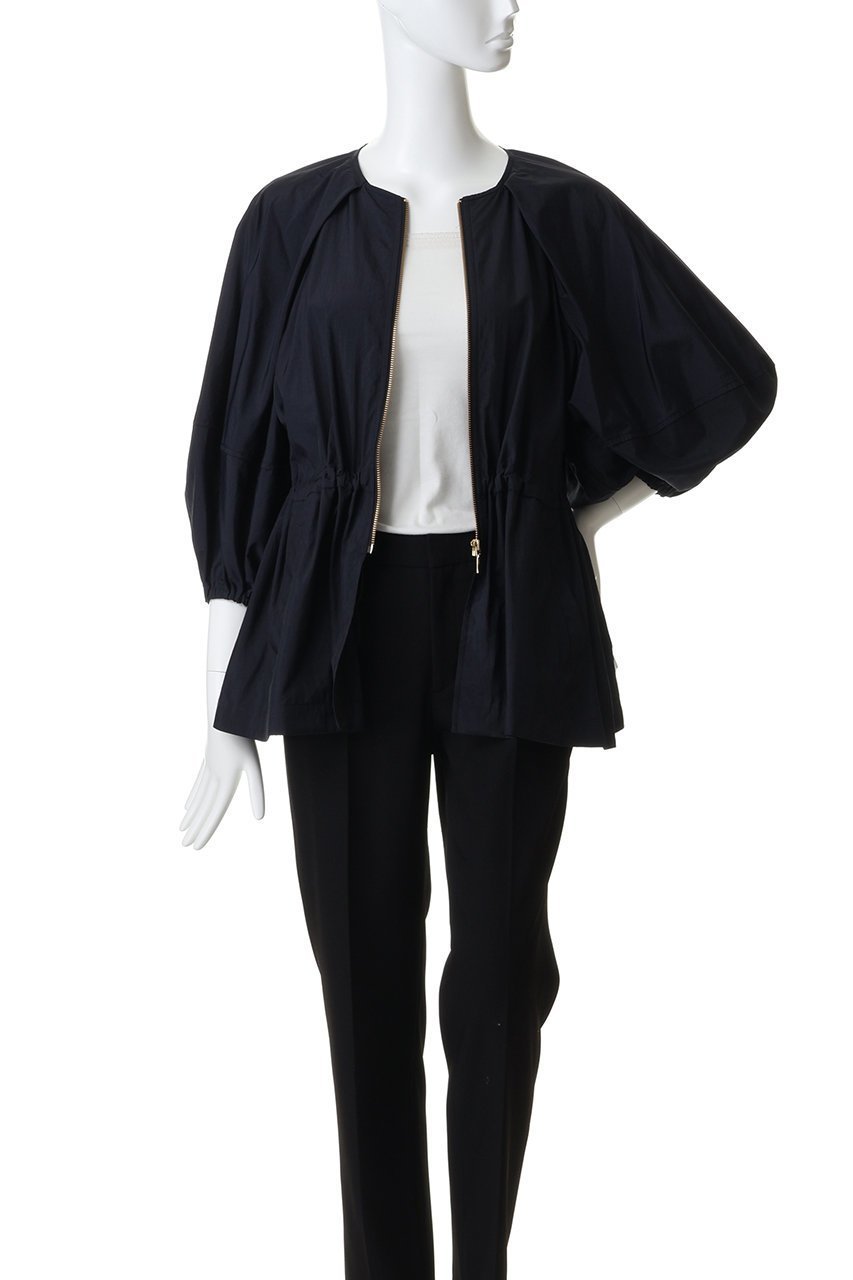 【ランバン オン ブルー/LANVIN en Bleu】のストーンナイロンライトブルゾン 人気、トレンドファッション・服の通販 founy(ファニー) 　ファッション　Fashion　レディースファッション　Fashion for Women　アウター　Coat / Outerwear Collection　レディースジャケット・軽アウター　Jackets　ブルゾンジャケット・スポーティアウター　Blouson Jackets　おすすめ　Recommended / Our Picks　ジャケット　Jacket, Outerwear　スリーブ　Sleeve, Long Sleeve / Short Sleeve　バルーン　Balloon, Balloon Silhouette　フェミニン　Feminine, Girly　ブルゾン　Blouson, Bomber Jacket　ペプラム　Peplum, Flared Hem　ボレロ　Bolero, Short Cardigan　other-7|ID: prp329100004873018 ipo3291000000036954676