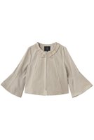 【ランバン オン ブルー/LANVIN en Bleu】のグログランノーカラージャケット 人気、トレンドファッション・服の通販 founy(ファニー) ファッション Fashion レディースファッション Fashion for Women アウター Coat / Outerwear Collection レディースジャケット・軽アウター Jackets ノーカラージャケット / シンプル上品コーデ Collarless Jackets おすすめ Recommended / Our Picks キュプラ Cupro, Eco Fabric グログラン Grosgrain, Grosgrain Ribbon ジャケット Jacket, Outerwear スリーブ Sleeve, Long Sleeve / Short Sleeve セットアップ Set-Up, Coordinated Outfit フレア Flare, Flared エレガント 上品 Elegant 新作・新入荷 New Arrivals / New In |ID:prp329100004873023