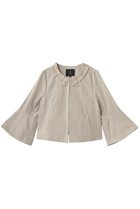 【ランバン オン ブルー/LANVIN en Bleu】のグログランノーカラージャケット ベージュ|ID: prp329100004873023 ipo3291000000036894120