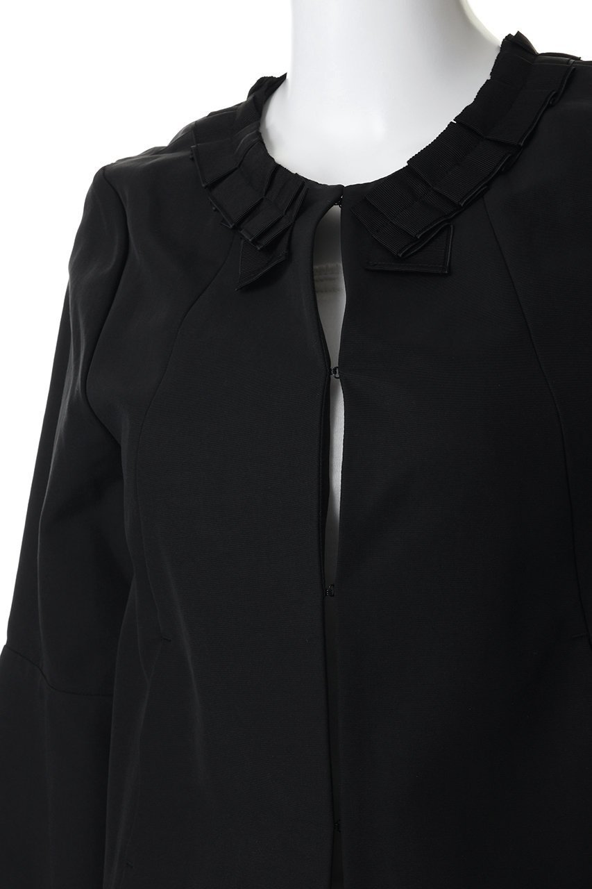 【ランバン オン ブルー/LANVIN en Bleu】のグログランノーカラージャケット 人気、トレンドファッション・服の通販 founy(ファニー) 　ファッション　Fashion　レディースファッション　Fashion for Women　アウター　Coat / Outerwear Collection　レディースジャケット・軽アウター　Jackets　ノーカラージャケット / シンプル上品コーデ　Collarless Jackets　おすすめ　Recommended / Our Picks　キュプラ　Cupro, Eco Fabric　グログラン　Grosgrain, Grosgrain Ribbon　ジャケット　Jacket, Outerwear　スリーブ　Sleeve, Long Sleeve / Short Sleeve　セットアップ　Set-Up, Coordinated Outfit　フレア　Flare, Flared　エレガント 上品　Elegant　other-5|ID: prp329100004873023 ipo3291000000036894130